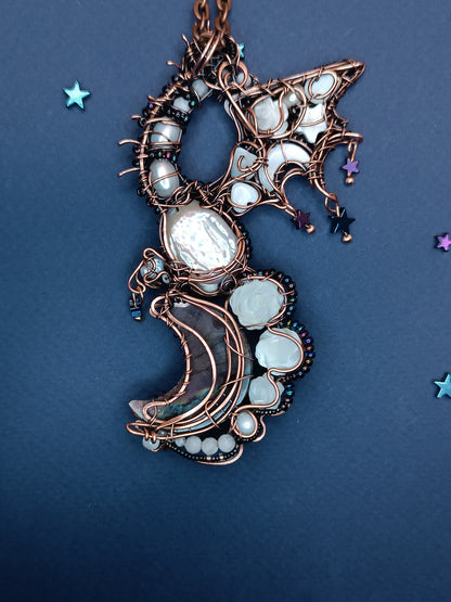 Starry dragon necklace.