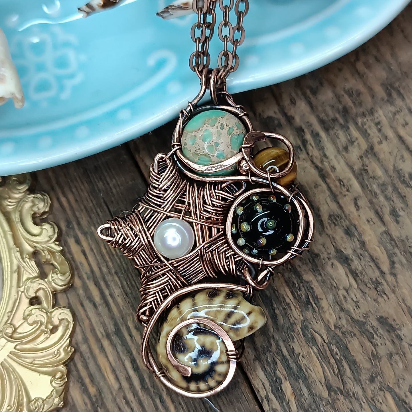 Beach treasure necklace