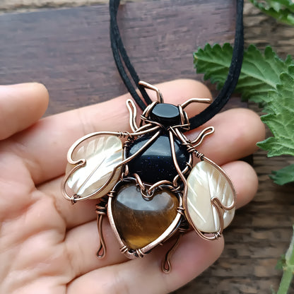Bumble bee necklace