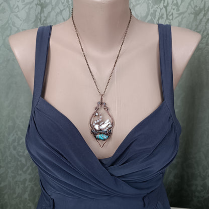 White swan necklace