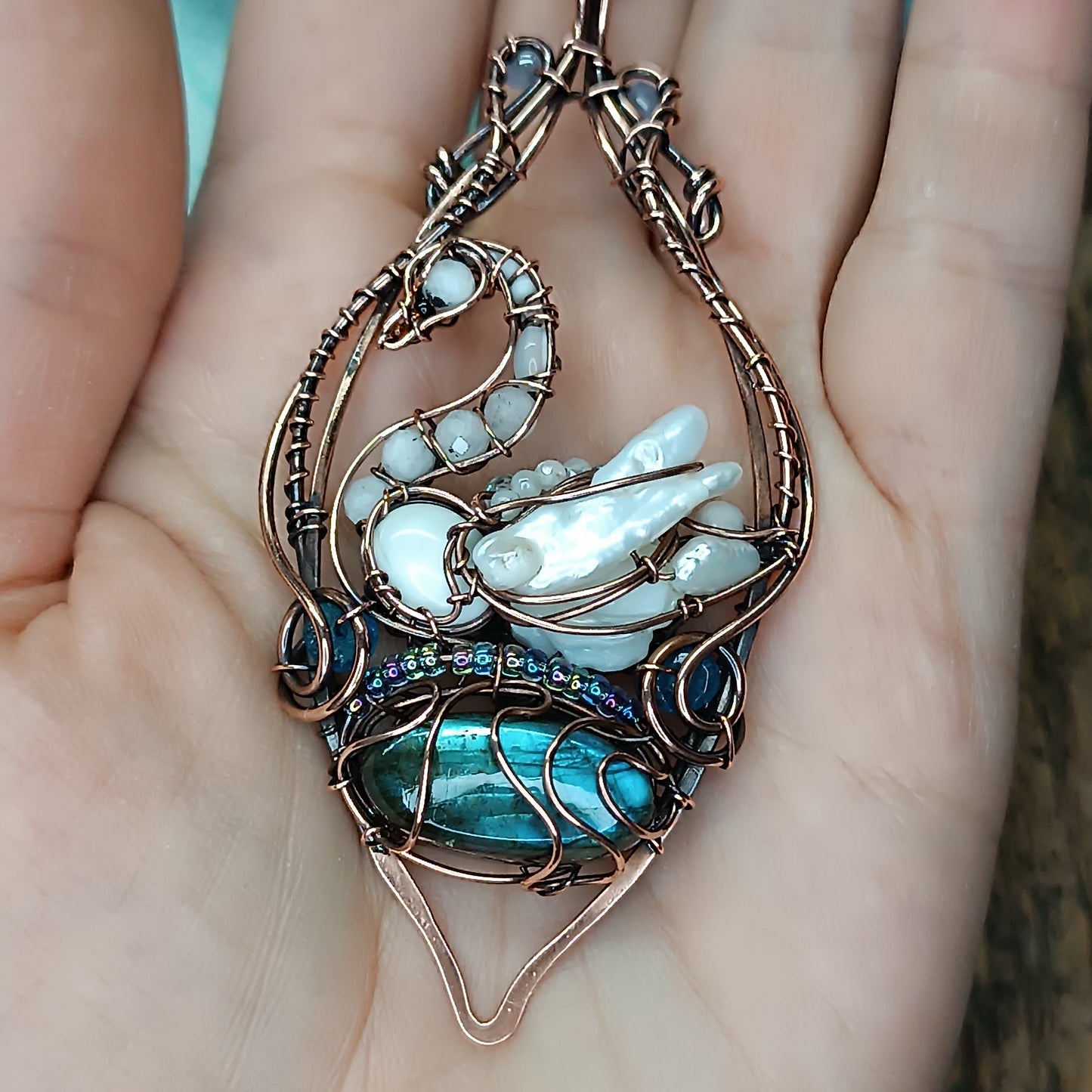 White swan necklace