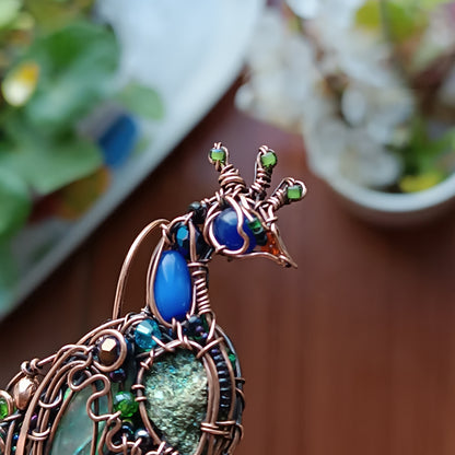 Peacock necklace