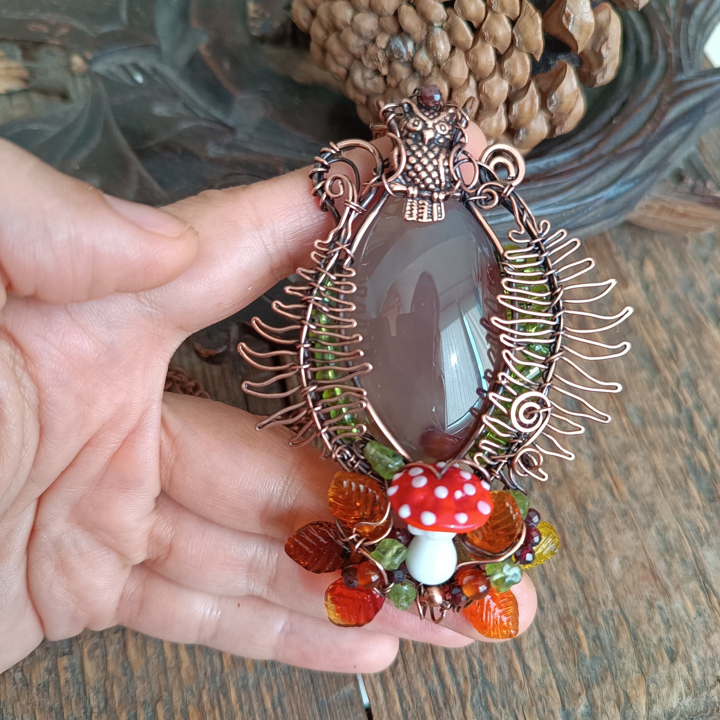 Forest leaves necklace