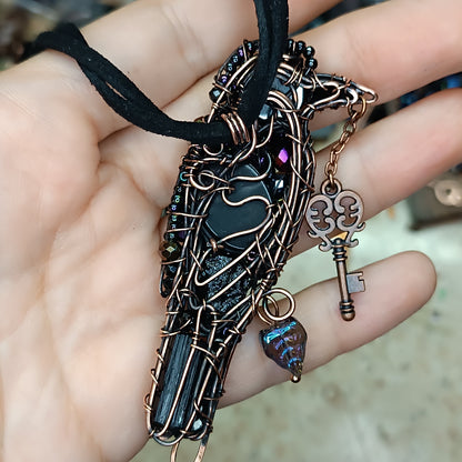 For Brandi. Raven necklace