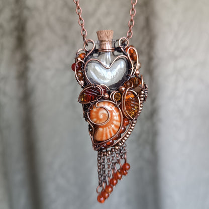 Beaded autumn necklace