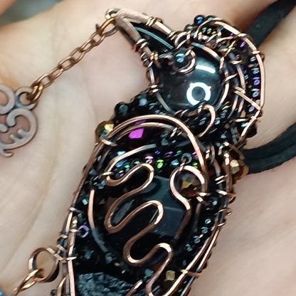 For Brandi. Raven necklace