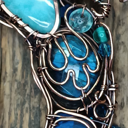 Kelpie, the spirit of the sea. Mermicorn necklace