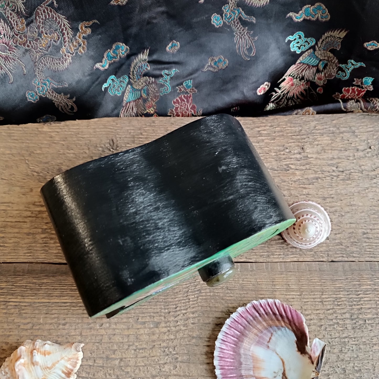 Collecting rainbow bubbles. Hand painted treasures box.