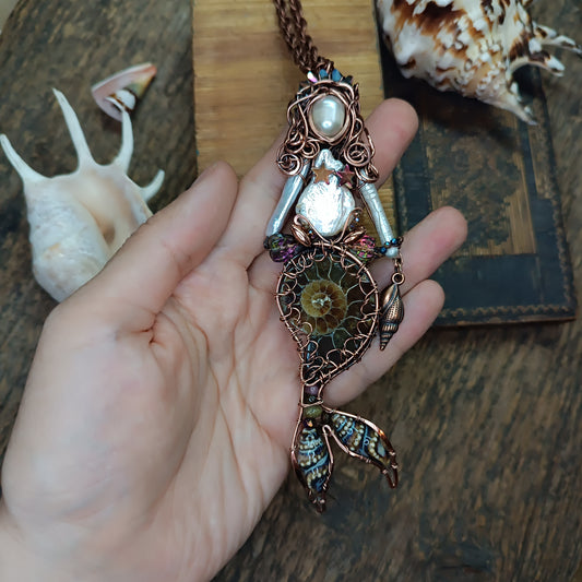 Ammonite shell mermaid.🧜🤎