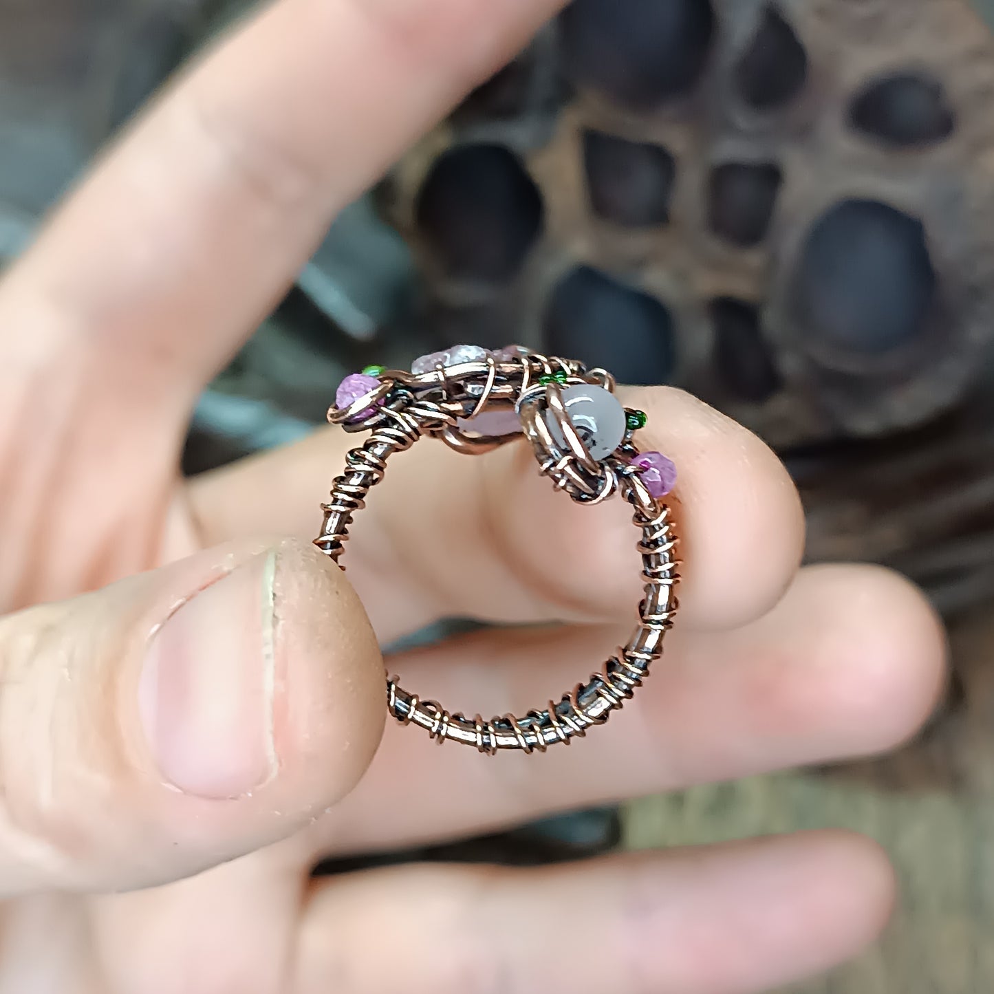 Pink tourmaline ring. Adjustable size