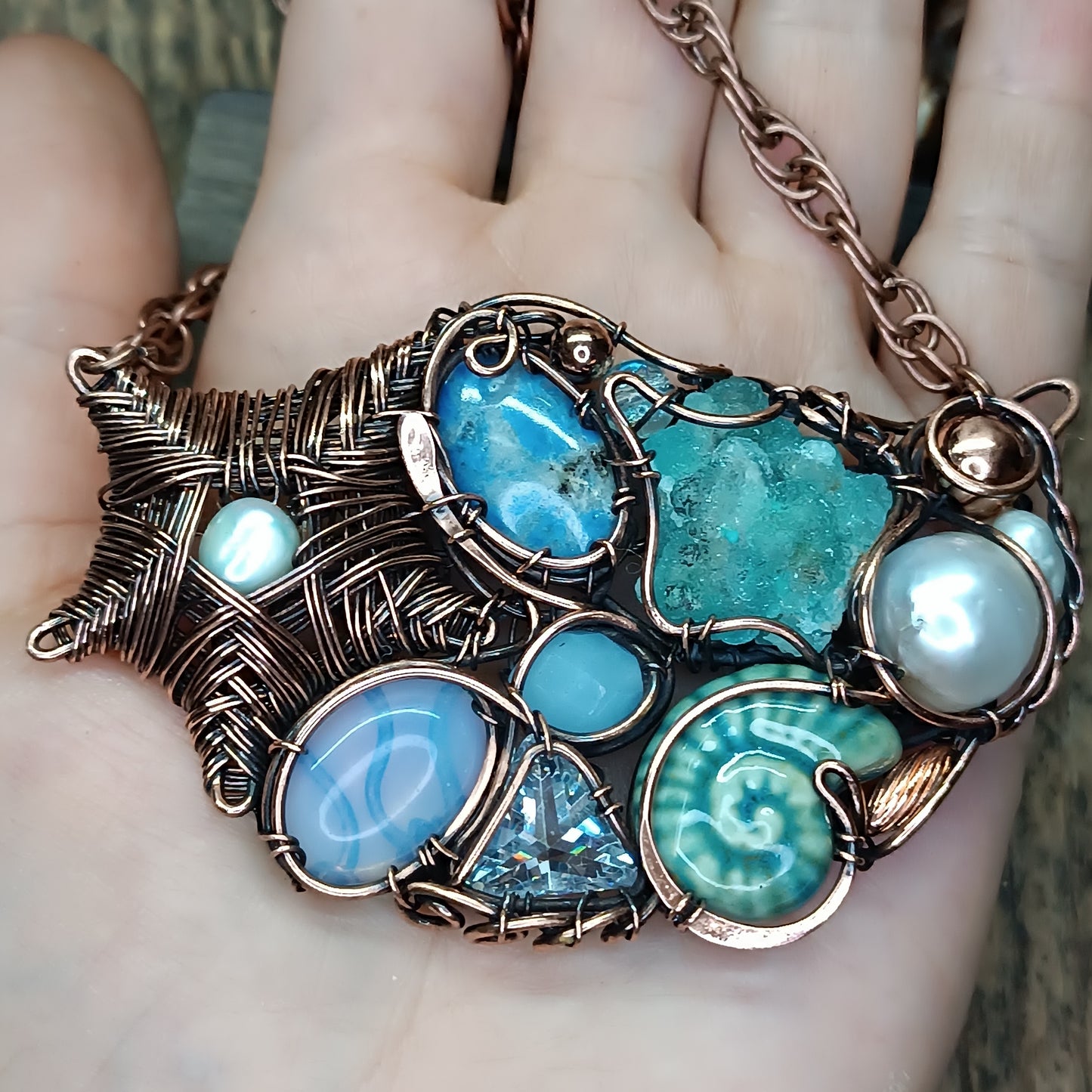 Blue reef necklace