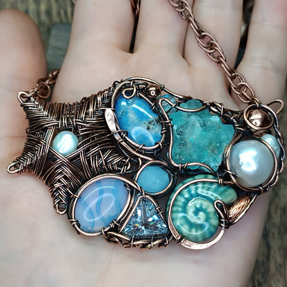 Blue reef necklace