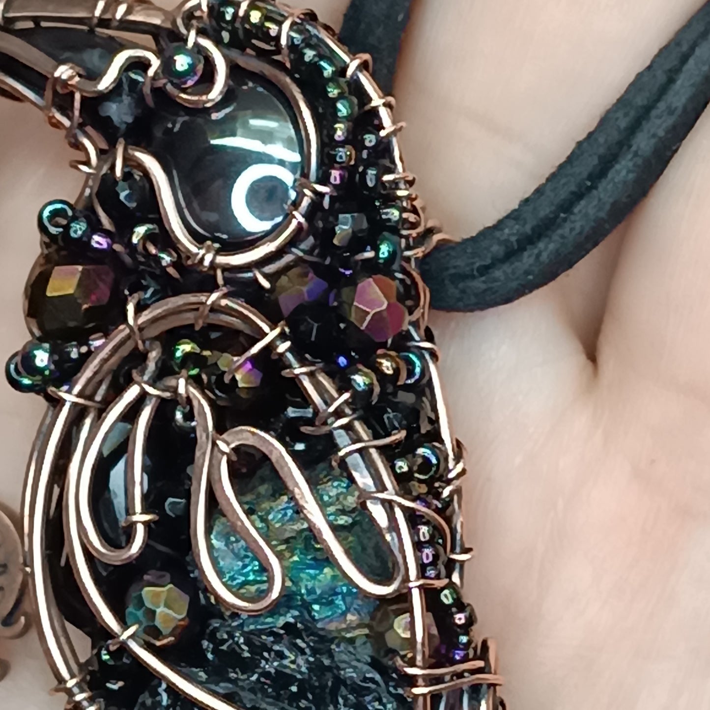 Secret keeper. Raven necklace