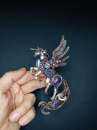 Lavender Unicorn necklace