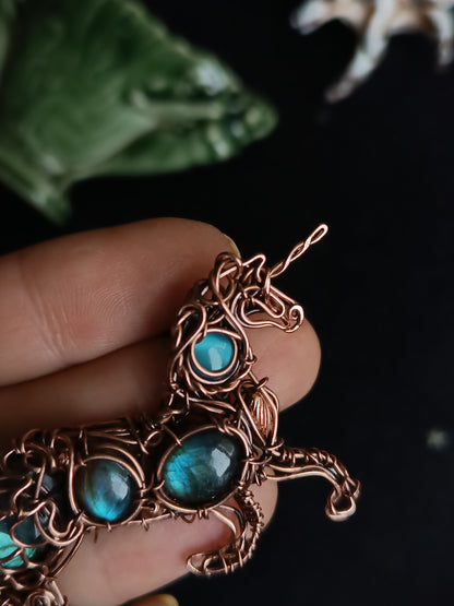 Water horse. Kelpie pendant.