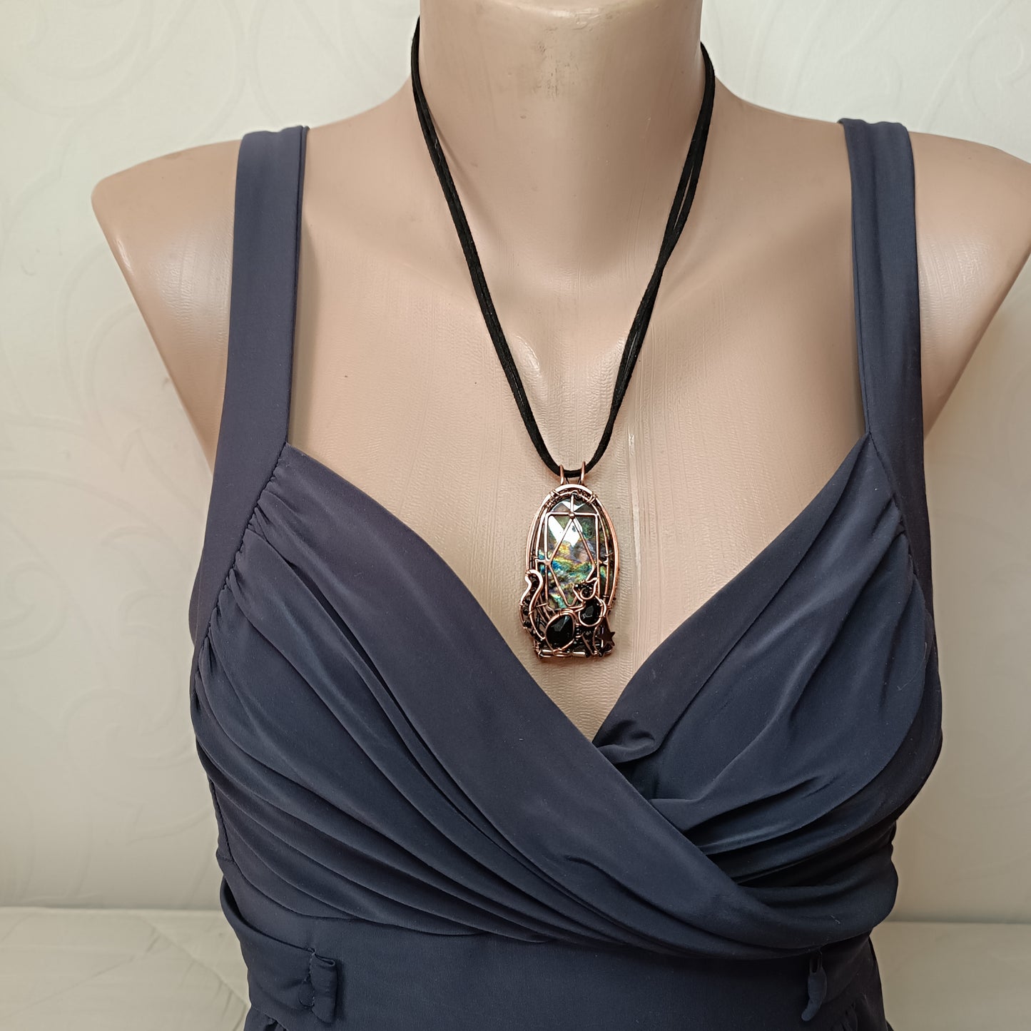 Cat in the window. Necklace