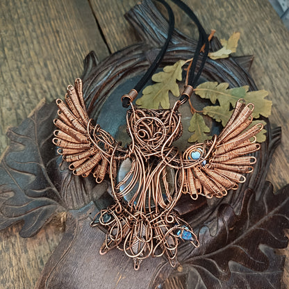 Statement Owl amulet necklace 🦉🪶