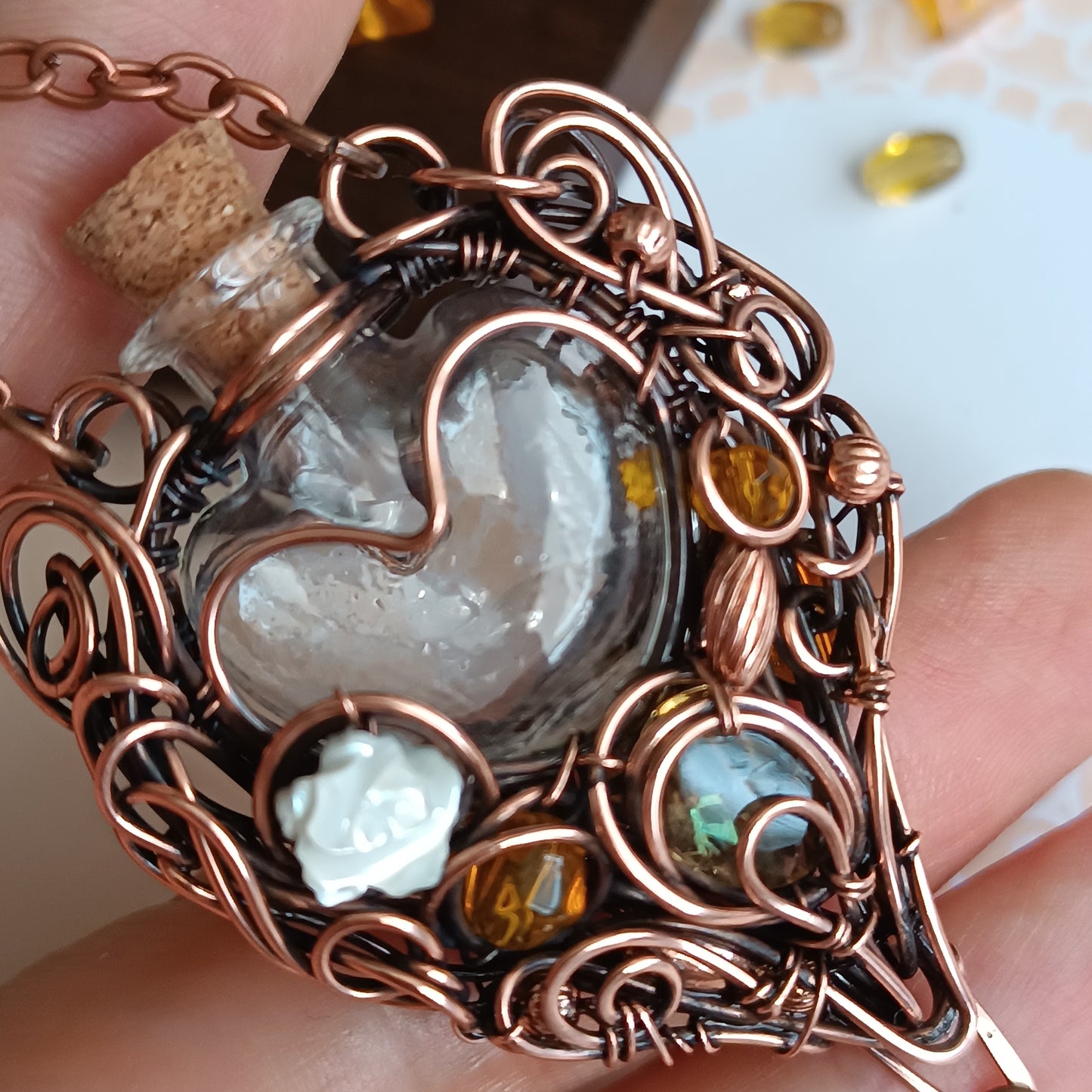 For Robert. Citrine vial.