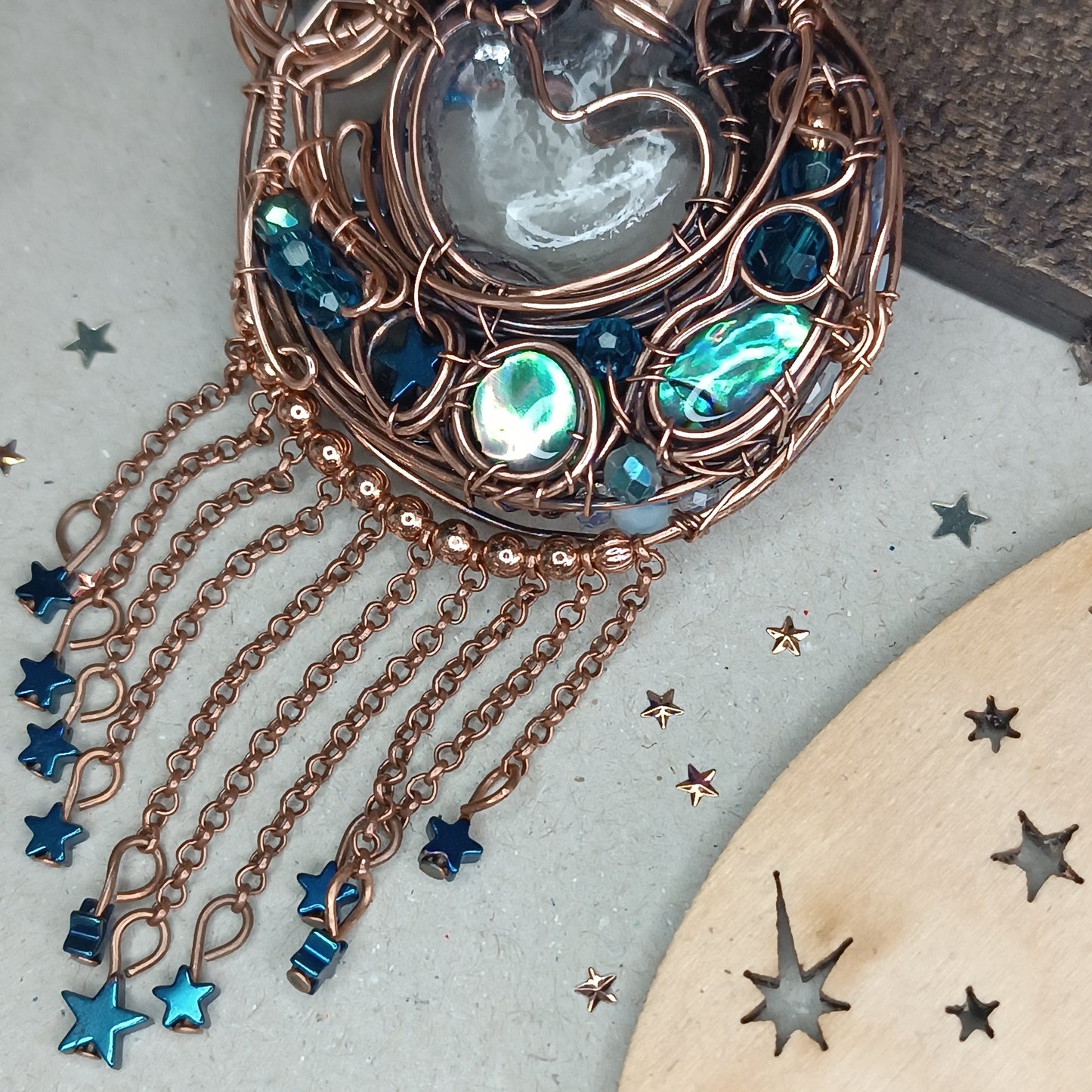 Love you to the moon and back. Vial necklace