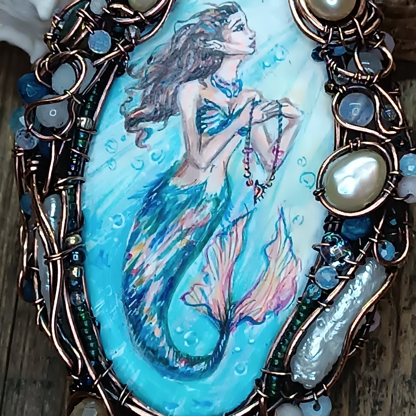 Mermaid and Seahorse necklace.