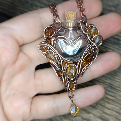 For Pamela. Citrine sunset vial.