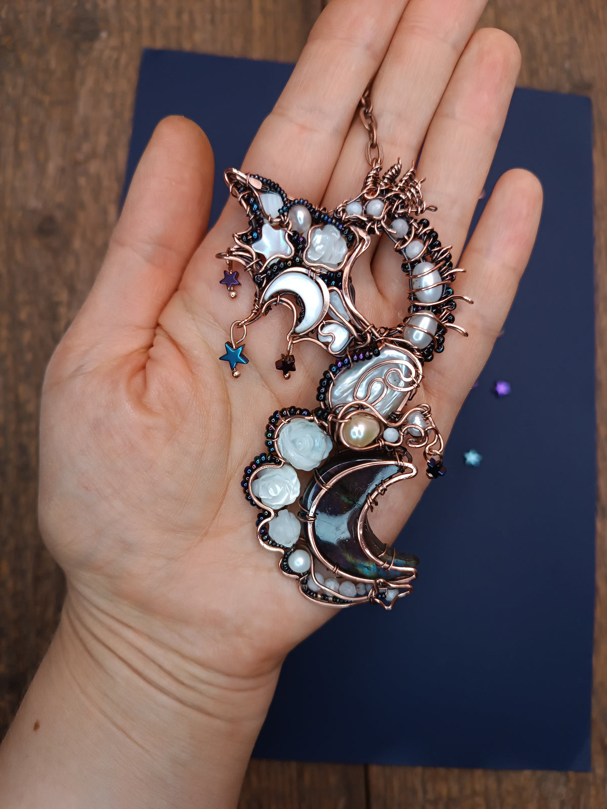 Starry dragon necklace.