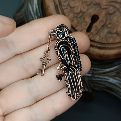 For Jeana. Raven necklace