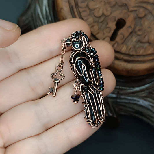 For Jeana. Raven necklace