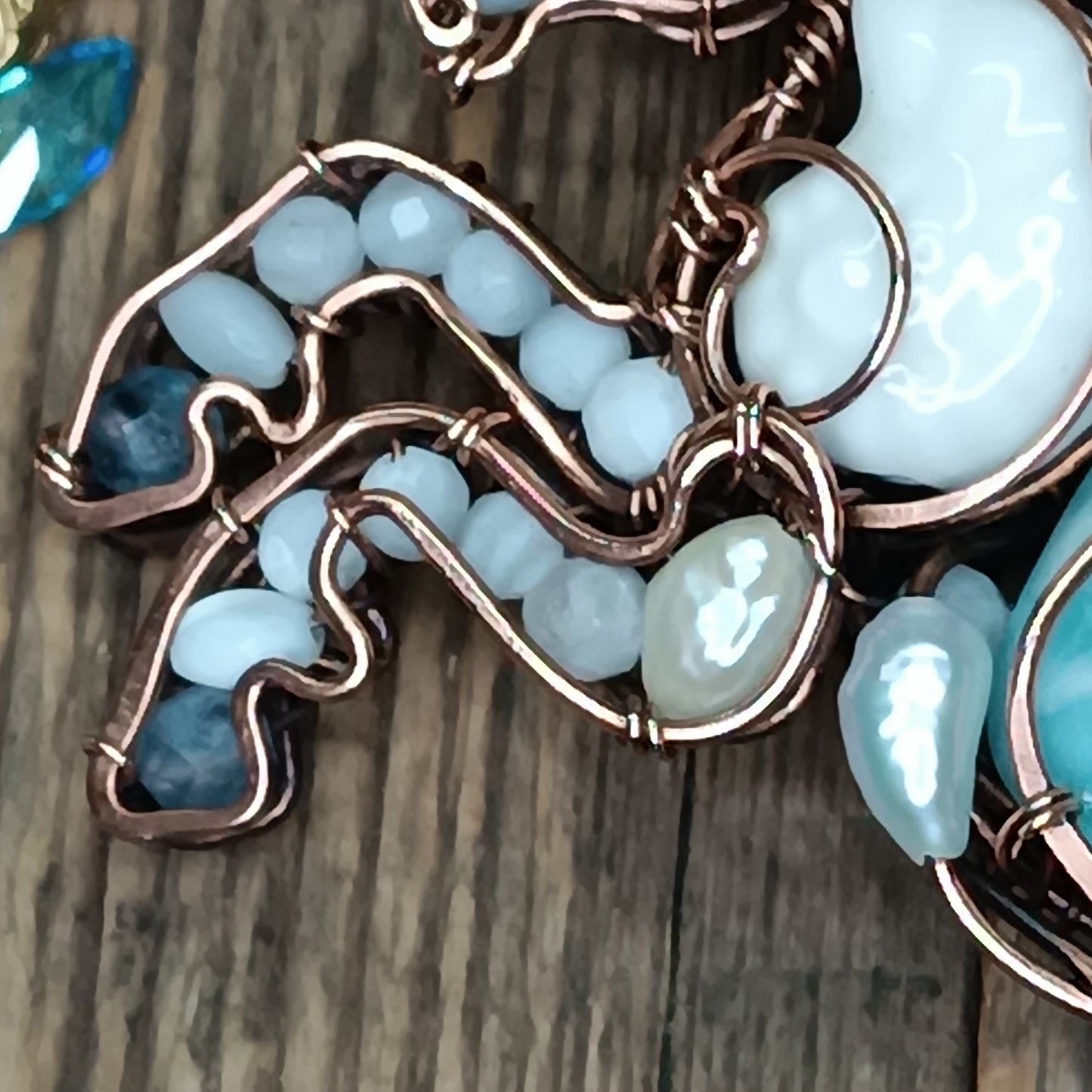 Kelpie, the spirit of the sea. Mermicorn necklace