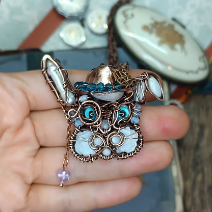 White rabbit necklace🐇🕐