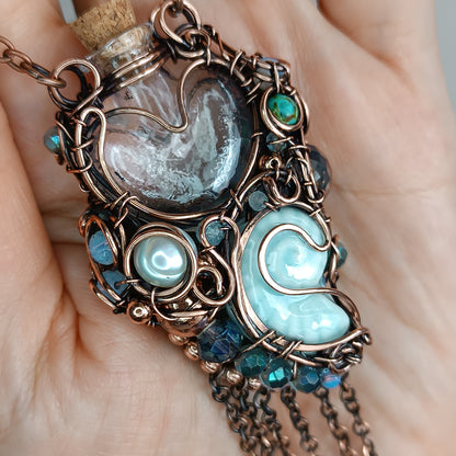 For Cynthia. Seashell vial