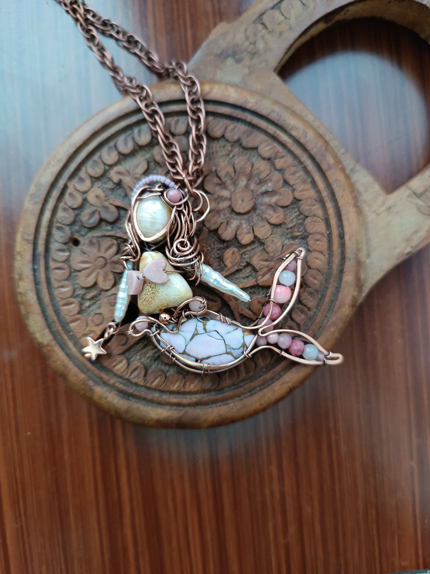 Lavender mermaid necklace 🩷🧜