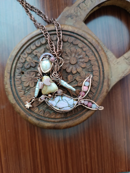 Lavender mermaid necklace 🩷🧜