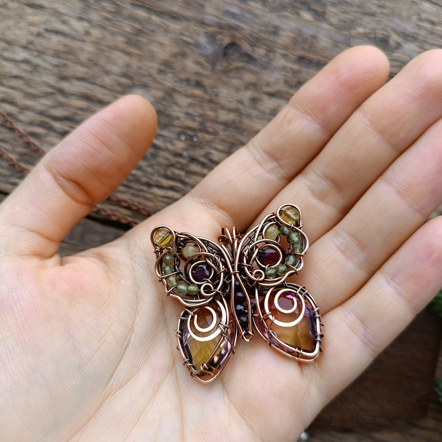 Joyful summer butterfly necklace