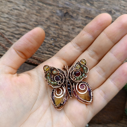 Joyful summer butterfly necklace