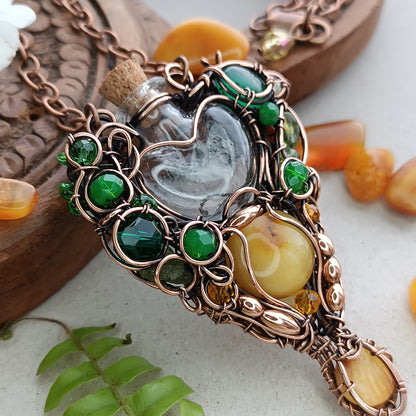BEEnevolent Summer. Vial necklace