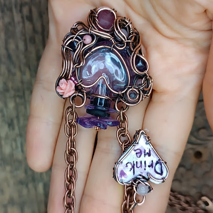 Magic "Drink me" bottle necklace💜