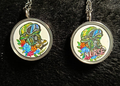 For Glen. 2 hand painted pendants.
