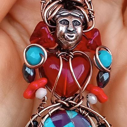 Queen of hearts necklace❤️👑