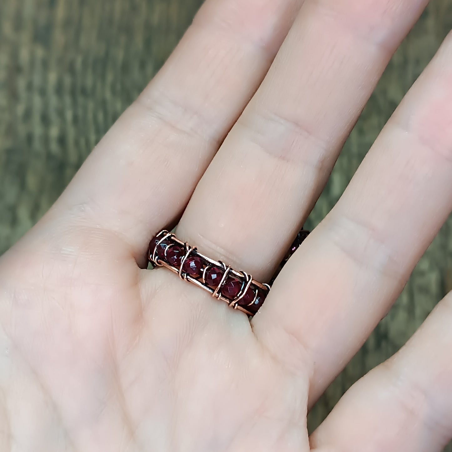 Pink bird ring (adjustable, size S-L)
