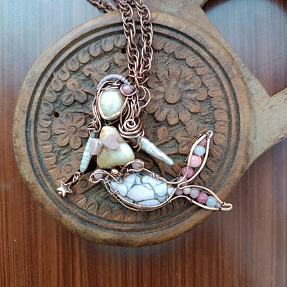Lavender mermaid necklace 🩷🧜