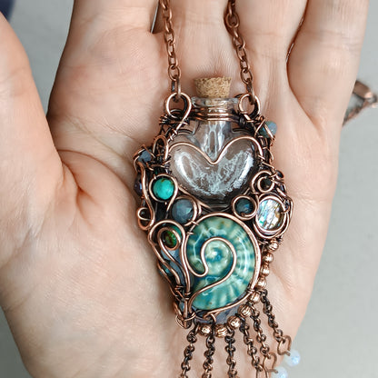 For Cynthia. Seashell vial
