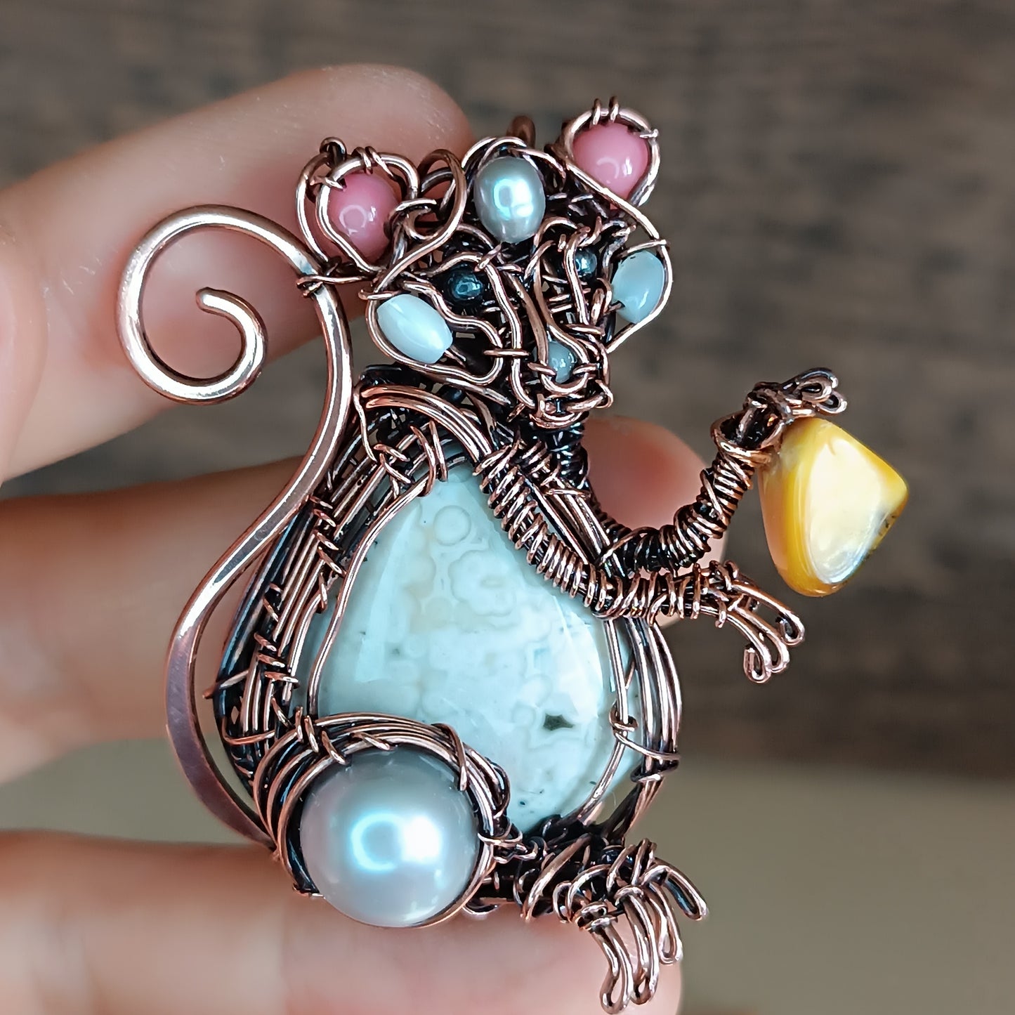 Fromager🧀🐁Cute mouse necklace