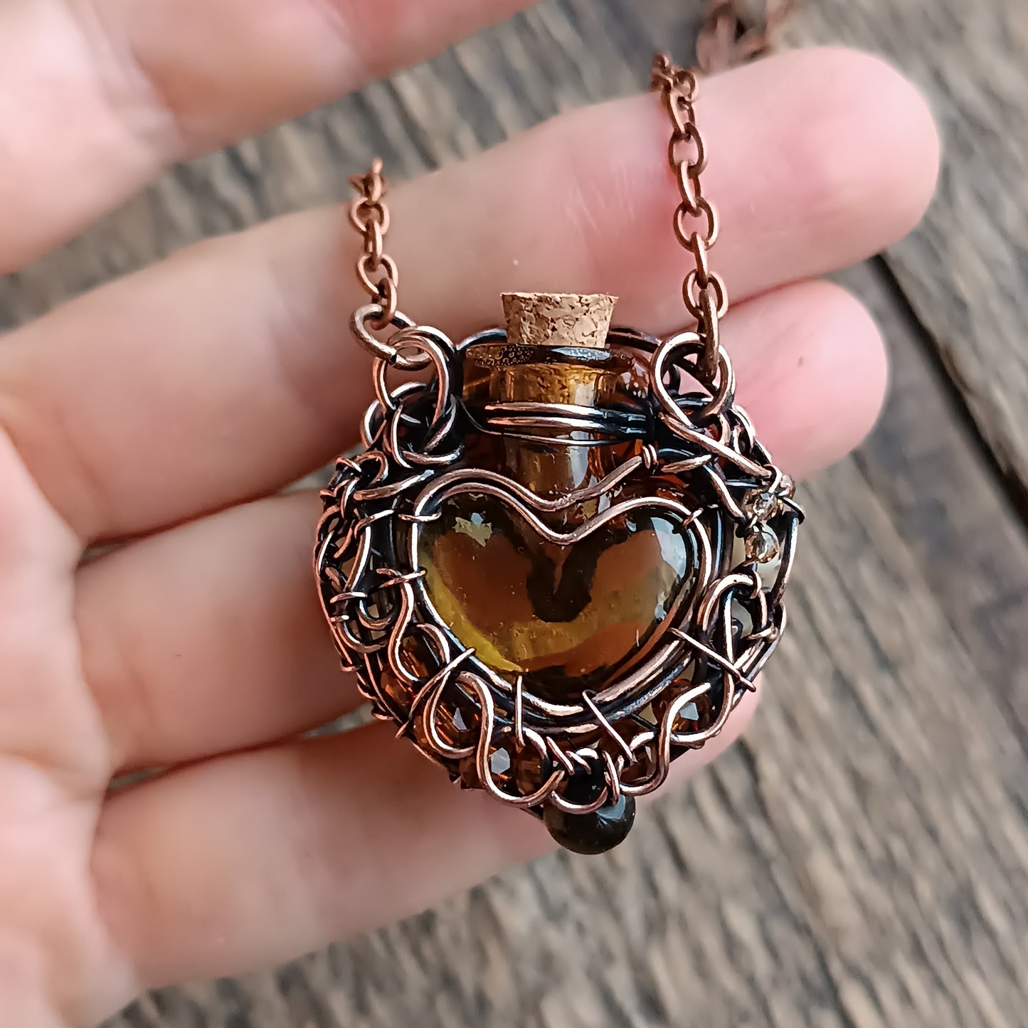 For Susan. Paw vial pendant