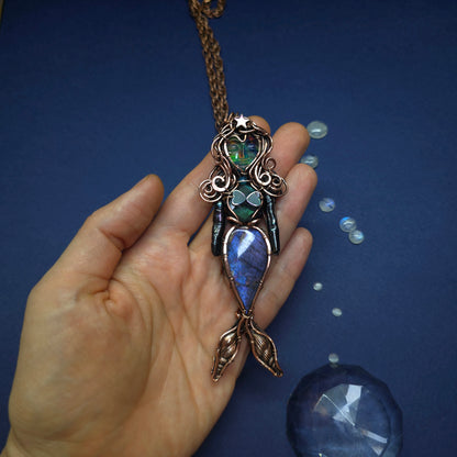 Aurora mermaid necklace