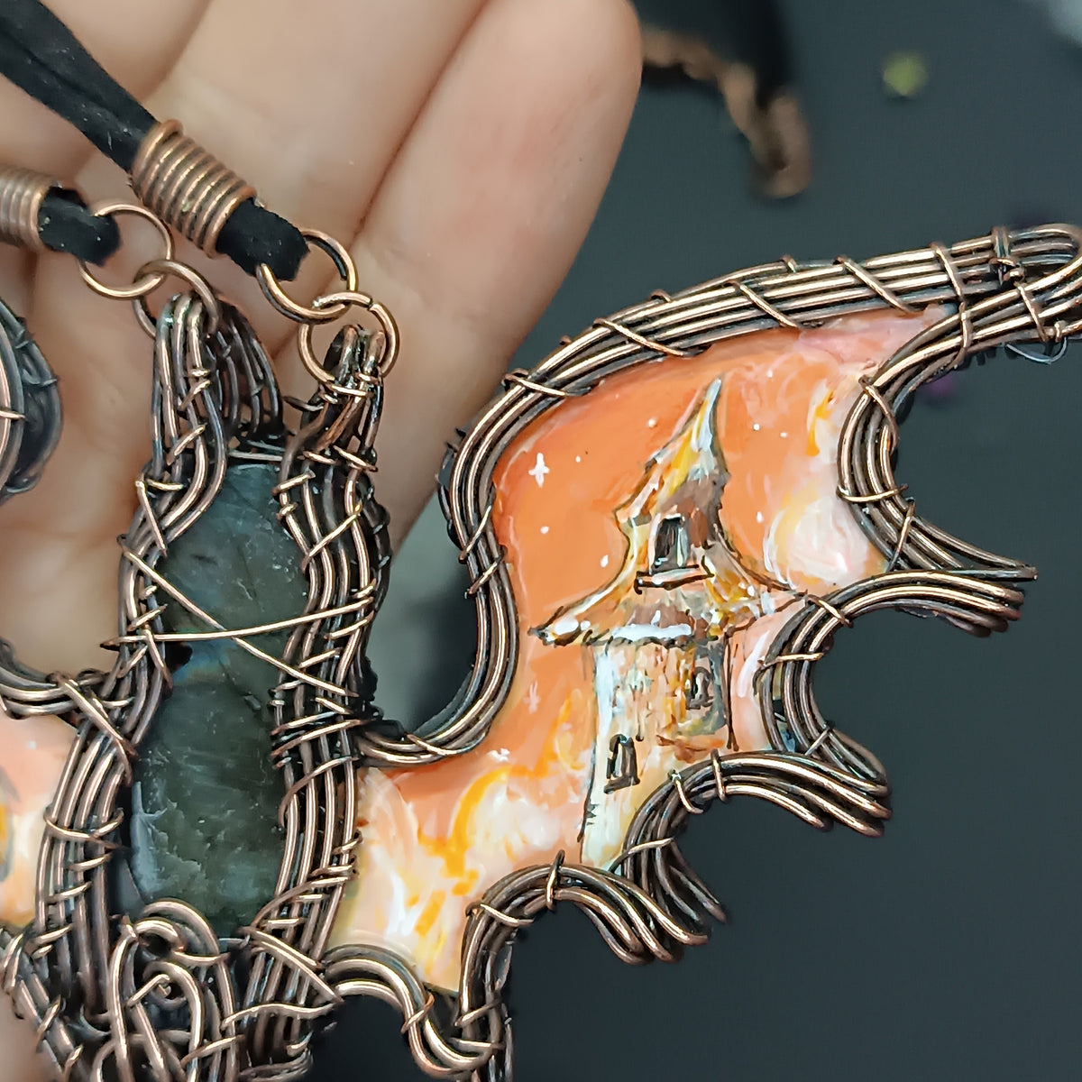 Magic Halloween Bat necklace 🦇