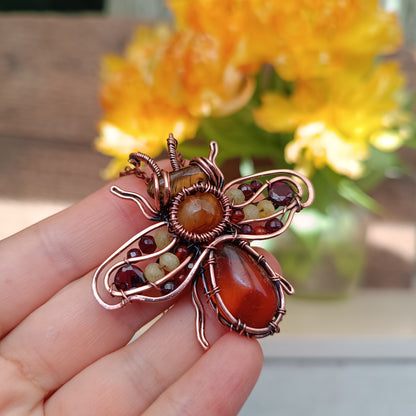For Gwendolyn. Final payment.Sunny honey bee pendant