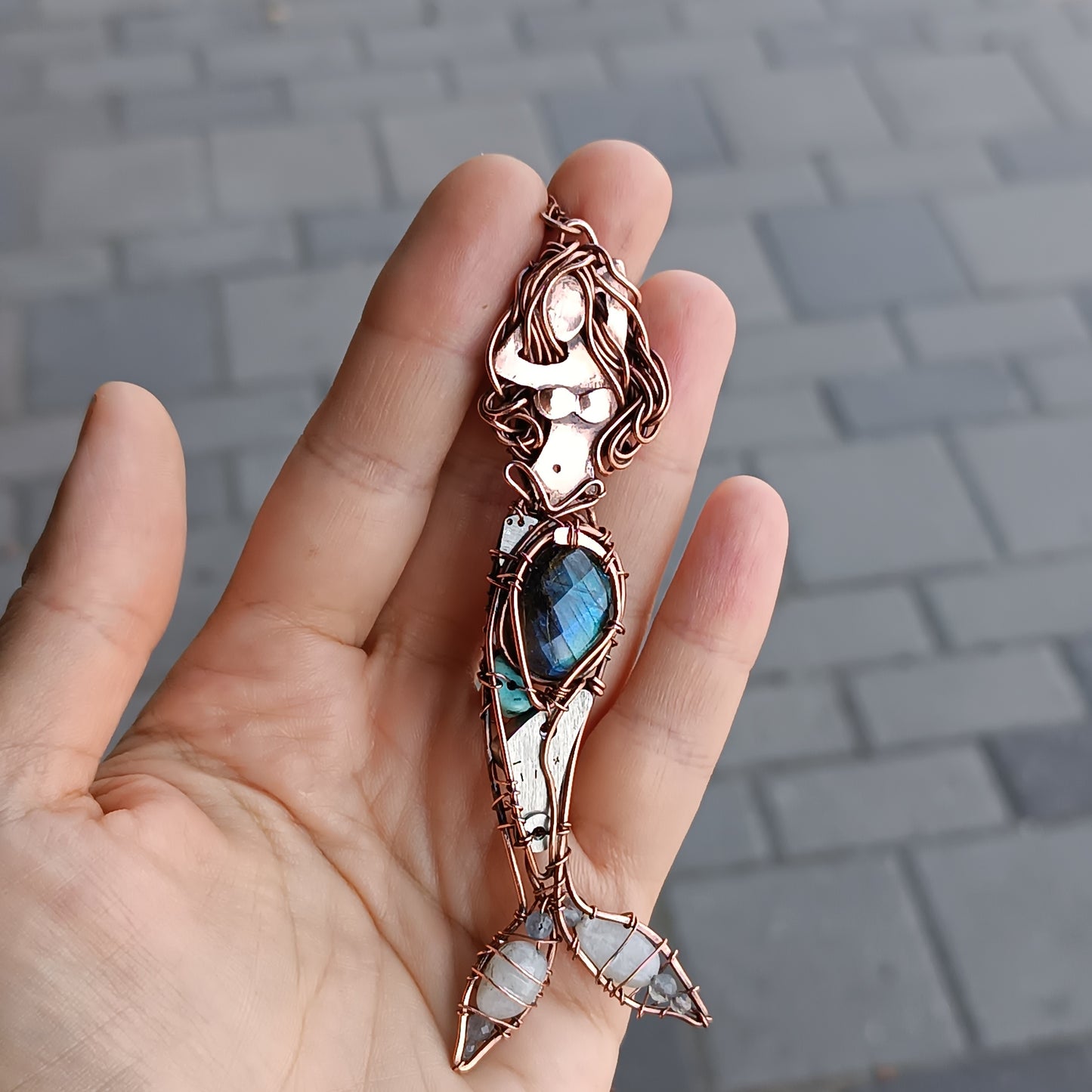 Elegant mermaid pendant