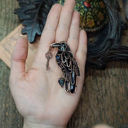Magical secret keeper. Raven necklace