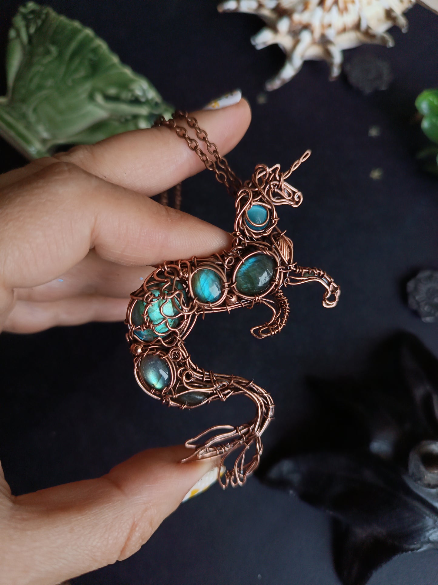 Water horse. Kelpie pendant.